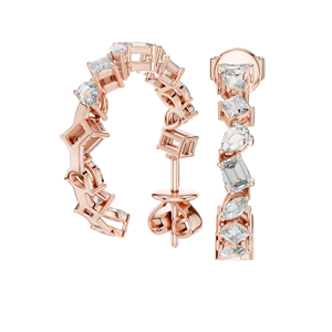 Pendientes de Diamantes de Laboratorio de 1.06 CT, Claridad VVS-VS EF, Diamantes CVD en Oro de 18KT, 14KT, 10KT y Plata 925, Moissanita, Oro Rosa, Amarillo - Product Image 6