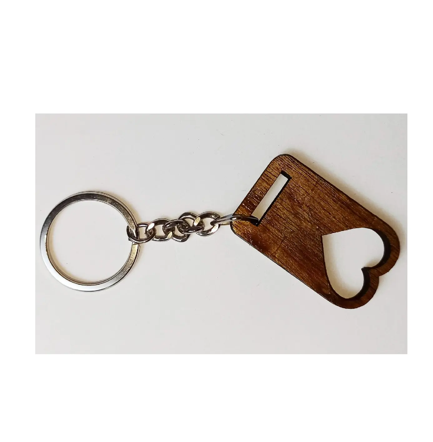 Porte-clés en bois unique d'excellente qualité Porte-clés en bois de qualité Porte-clés design en forme de coeur Taille personnalisée au meilleur prix