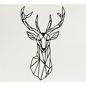 Arte de pared de hoja de decoración de ciervo de Metal negro moderno para sala de estar, oficina o dormitorio, acento de pared versátil colorido elegante - Product Image 4