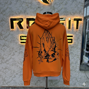 Sweat à capuche zippé en coton 100% de qualité supérieure, imprimé en relief, écologique, respirant, prix abordable, pour hommes - Product Image 2