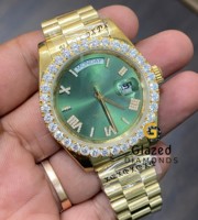 Reloj de Pulsera de Lujo con Diamantes de Imitación Moissanite, Corte Brillante, Claridad VVS, Acero Inoxidable, Automático, Analógico, Estilo Hip Hop, Gran Venta