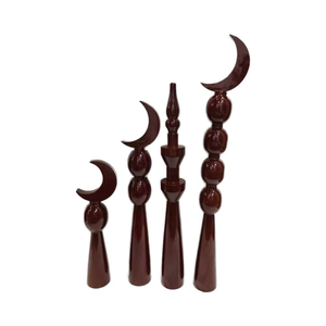 Ramadán Decoración de madera Festival islámico Mesa Centro de mesa Eid Mubarak Luna creciente Colgante Arte de la pared Ornamento - Product Image 1