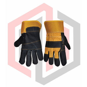 Gants de travail en cuir, paume entière, résistants aux déchirures, antidérapants, anti-coupures, antistatiques, pour la lutte contre l'incendie, sans silicone, sans poudre - Product Image 5