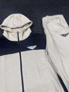 Survêtements zippés en molleton de coton/survêtement zippé Fitness slimfit personnalisé/jogging en molleton d'échauffement - Product Image 4