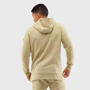 Sweats à capuche unisexes surdimensionnés en coton imprimé de logo en polaire lourde unie de haute qualité personnalisés OEM Sweats à capuche noirs pour l'hiver pour hommes - Product Image 3