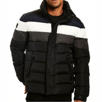 Veste matelassée camouflage pour homme de haute qualité avec logo frontal, imperméable et coupe-vent, rembourrée en polyester, chaude pour le printemps