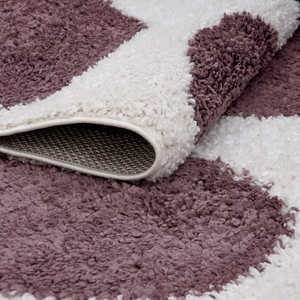 Netline Home Moodi Shaggy <b>Purple</b> Nimbus <b>Rug</b>-Classic Handmade Polyester Hallway Runner 4m Wide Teen-Friendly Design - Product Image 4