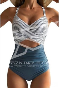 Ensemble de bikini deux pièces pour femmes maillots de bain sexy col en V maillot de bain rembourré Push Up maillot de bain - Product Image 3