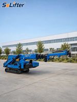 Grue araignée sur chenilles de 10 tonnes, hauteur de levage de 17,5 m pour l'installation de machines et la réparation de ponts, avec moteur essence ou diesel