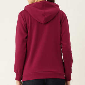 Sweat à capuche zippé pour femme de qualité supérieure, sur mesure, lourd, d'hiver, coloré, avec logo sur le devant, en 100% coton - Product Image 2