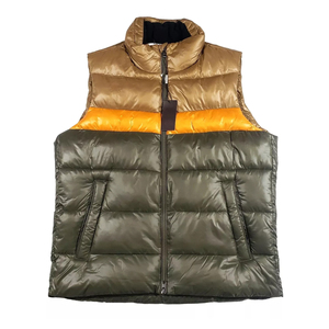 Men Genuine Leather Gilet Winter <b>Hip</b> Hop Outer Wear Turtleneck Warm Cotton Lined OEM Wholesale - Product Image 1