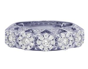 Meilleure vente Design classique Moissanite diamant rond S925 bague en argent bijoux femmes cadeau fête - Product Image 2