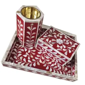 Ensemble de plateau de brûleur d'encens backhoor incrusté de nacre de haute qualité dernier produit religieux avec emballage en Carton directement de l'Inde - Product Image 5