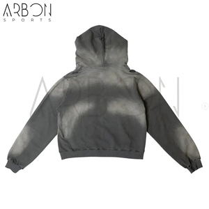 Customized Printing <b>Summer</b> Tracksuit Men 100% Cotton In Gray Color Highest Quality Acid Wash Oversized Tracksuit For Men - Product Image 2