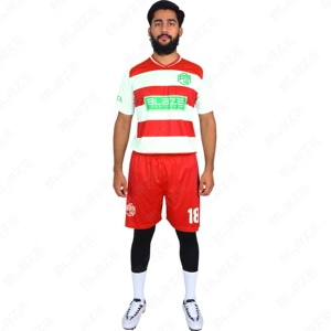 เสื้อเจอร์ซีย์ชุดฟุตบอลของผู้ชายเสื้อฟุตบอลแบบกำหนดเองโพลีเอสเตอร์100% ระเหิดปรับแต่งได้ - Product Image 3