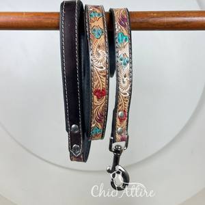 Nueva marca personalizada, correas duraderas para mascotas, correa de cuero genuino para perros y gatos al aire libre con mango acolchado suave y cómodo - Product Image 1