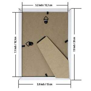 Juego de 12 Marcos de Fotos de Madera de Pino Blanco de 13 x 18 cm (A1), Marco Abatible (A3) 8x10 (A5) 5x7 (A4) 4x6 (A2) para Exhibición de Fotos - Product Image 5