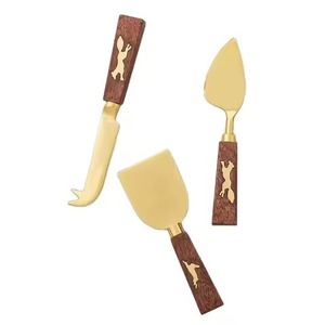 Ensemble de couteaux à fromage en acier inoxydable de qualité supérieure, manches texturés, écologiques, compatibles lave-vaisselle, pour recevoir, durables et élégants - Product Image 4