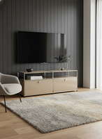 Armoire de rangement moderne de luxe en acier inoxydable de grande capacité, 2 tiroirs 4 compartiments, garantie de 5 ans pour le salon de la maison