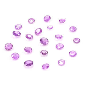 Saphir violet naturel non traité 3 mm et 4 mm, pierre brute, taille brillant, taille rose, rondes, calibrées, gemme - Product Image 2