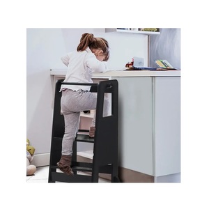 High Quality Custom Solid Rubber Wood Baby <b>Step</b> Stool Modern Design Style <b>for</b> Toddler's <b>Kitchen</b> Bathroom Bedroom Living Room - Product Image 1