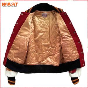 Fabricant OEM, veste universitaire en laine personnalisée pour collège avec broderie en chenille de haute qualité pour hommes, bombardier de baseball d'hiver sur pied - Product Image 4