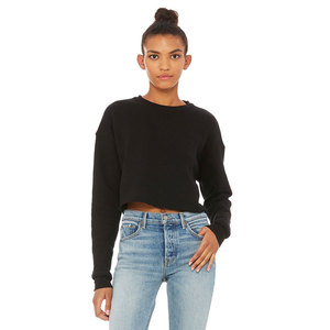 Bella Canvas 7503 FEMMES CROPPED CREW FLEECE sweat-shirt personnalisé imprimé lettre, sweats amples col rond pull respirant - Product Image 6