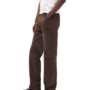 Jeans pour hommes avec poches et fermeture éclair, nouveau design, coupe droite et ample - Product Image 2