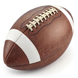 Ballon de rugby en cuir sur mesure avec logos personnalisés de taille - Product Image 4