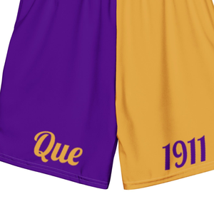 Costume da bagno personalizzato Que Two tonico Shorts da spiaggia Greek Life traspirante ad asciugatura rapida con fodera in tessuto in poliestere riciclato - Product Image 6