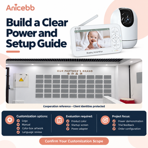 Moniteur Bébé Rechargeable Anicebb 5000mAh, Unité Parentale <span class=keywords><strong>Portable</strong></span> 5 Pouces avec Chargement USB-C, Vision Nocturne et Alerte Faible Consommation - Product Image 2