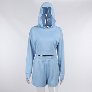 Ensemble de survêtement décontracté deux pièces en coton épais pour homme avec logo personnalisé, imprimé, pour l'automne - Product Image 5