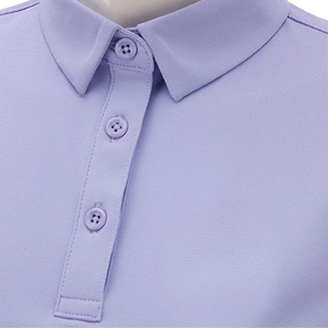 เสื้อโปโลผ้าคอตตอนสำหรับผู้หญิงสำหรับเล่นกอล์ฟระบายอากาศได้ดีเสื้อกีฬาแห้งแบบถักโลโก้ออกแบบได้ตามต้องการ - Product Image 3