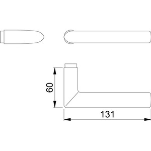 Cubiertas de manija de puerta de acero inoxidable mate Stockholm E1140Z, para eje cuadrado de 8 mm, DIN Izquierda/Derecha, pieza HOPPE para orificio de manija de puerta - Product Image 3