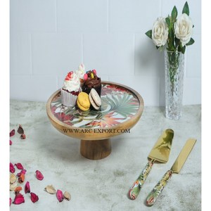 Hammered Work Trendy New Collection Table <b>Cake</b> Display <b>Stand</b> Finest Quality Large Size 2 Tier Classic Wedding Table <b>Cake</b> <b>Stand</b> - Product Image 6