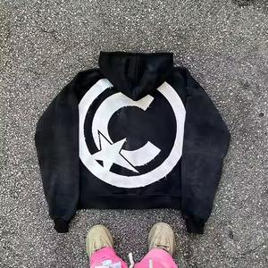 TIMER Hommes recadrée Box Cut/Boxy Fit aHoodies Broderie Distressed Private Label Service OEM/ODM pour le skateboard de rue - Product Image 6