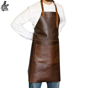 2026 Unisex High Quality Sleeveless Leather <b>Apron</b> Custom Logo Reusable <b>Kitchen</b> Accessory PVC Fabric Food Commercial Use - Product Image 3