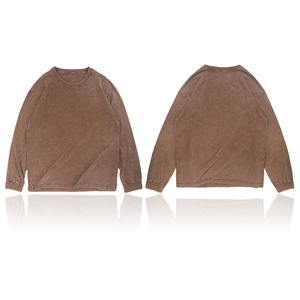 OEM personnalisé doux léger respirant 100% 320 GSM coton biologique surdimensionné Boxy hommes s ras du cou sweat pour hommes 2025 - Product Image 6