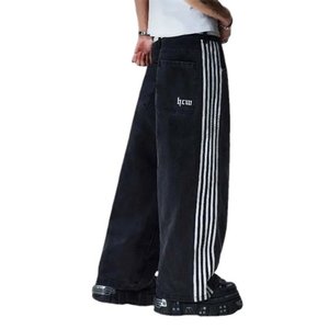 สตรีทแวร์กางเกงยีนส์ขายาวสำหรับผู้ชายกางเกงผ้ายีนส์ยืดทรงพอดีตัวปักลายสไตล์ย้อนยุคสำหรับฤดูใบไม้ร่วง2025 - Product Image 6