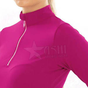 Tops de capa base Ecuestre para mujer, camisa de manga larga para montar a caballo, pantalones de nailon transpirables con logotipo personalizado - Product Image 5