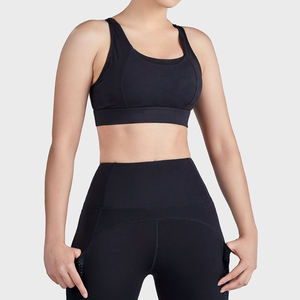 100% Sujetador deportivo sin costuras de Yoga para mujer de alta calidad de talla grande frontal personalizado de alto soporte de secado rápido transpirable Spandex/nailon activo - Product Image 3
