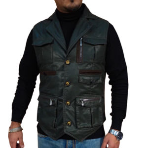 Professional Manufacturer's Top Selling Casual Canvas Leather Vest Button <b>Decoration</b> Breathable Autumn/Winter Outer Wear <b>Summer</b> - Product Image 3