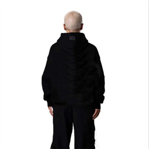 OEM เสื้อฮู้ดมีซิปสำหรับผู้ชายสวมใส่สบายและมีสไตล์สำหรับชุดกีฬาลำลองทำจากโพลีเอสเตอร์/ ผ้าฝ้ายสำหรับฤดูหนาว - Product Image 3