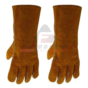 Gants de soudage en cuir de bonne qualité OEM Gants de soudage de construction imperméables Gants de soudage légers - Product Image 2
