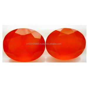 Pierre précieuse de cornaline de qualité 3A, de forme ovale facettée, de couleur orange, en vrac, prix de gros, pour la fabrication de bijoux, provenant d'un fournisseur - Product Image 2
