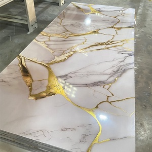 Waterproof PVC <strong>Bamboo</strong> Charcoal PET UV Coated Fire Retardant 5mm 8mm Marble Interior Wall Panel for Hotel Commercial Projects - Product Image 2
