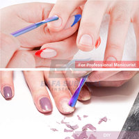 Pousse-ongles et polissoir carré en acier inoxydable de qualité supérieure, double usage, réutilisable, pour manucure en salon et soins des ongles à domicile
