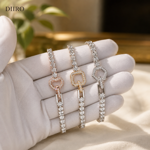 Custom 18K <b>Gold</b> Plated Round Brilliant Cut Luxury Moissanite Tennis Bracelet Freshwater Pearl Women's Engagement Gift Jewelry - Product Image 1