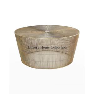 Meubles attrayants moulés en aluminium de conception unique de feuille de conception de café et de table d'appoint en métal durable de haute qualité - Product Image 4