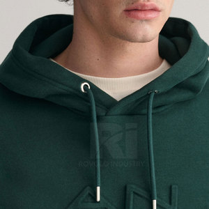 เสื้อฮู้ดแบบสวมหัวของผู้ชายเสื้อฮู้ดลายนูนผ้าฝ้าย100% ระบายอากาศได้ดีดีไซน์ล่าสุด - Product Image 5